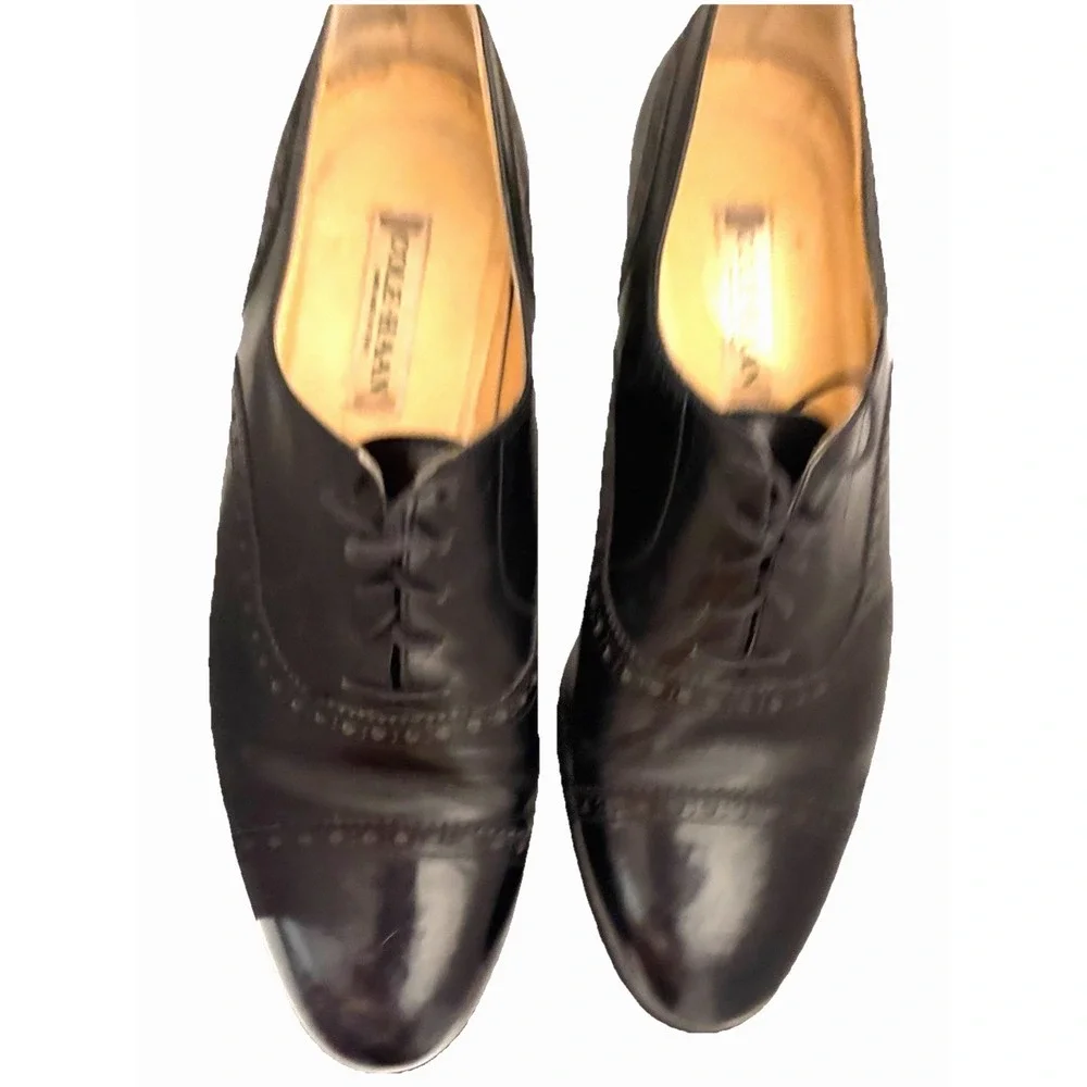 Cole Haan Shoes Mens Cap Toe Oxford 9 1/2 D Black Lace Up Business Dress 1658‎